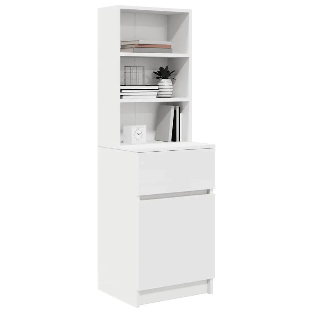 Bedside Cabinet Storage Table Engineered Wood Brown Left Right Door