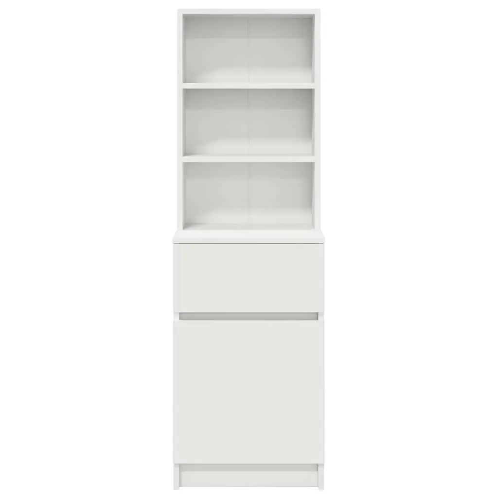 Bedside Cabinet Storage Table Engineered Wood Brown Left Right Door