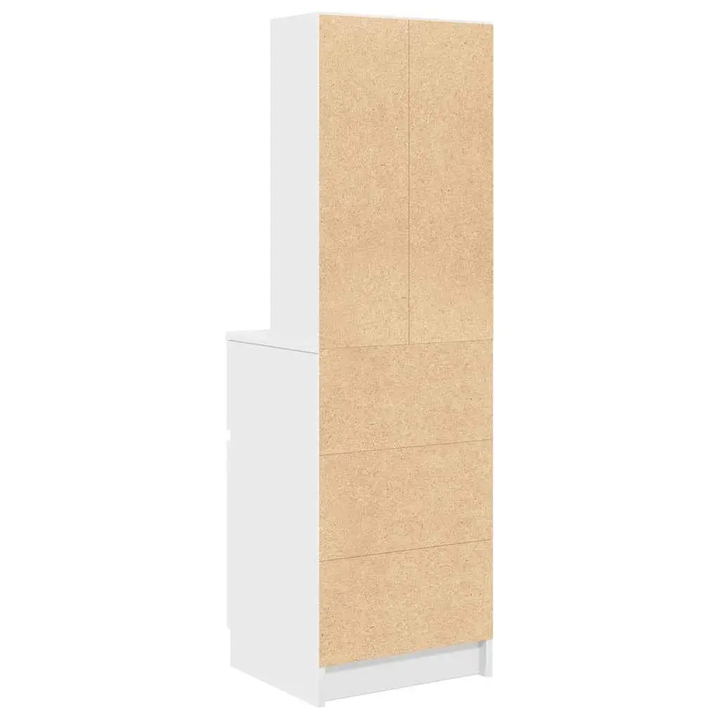 Bedside Cabinet Storage Table Engineered Wood Brown Left Right Door