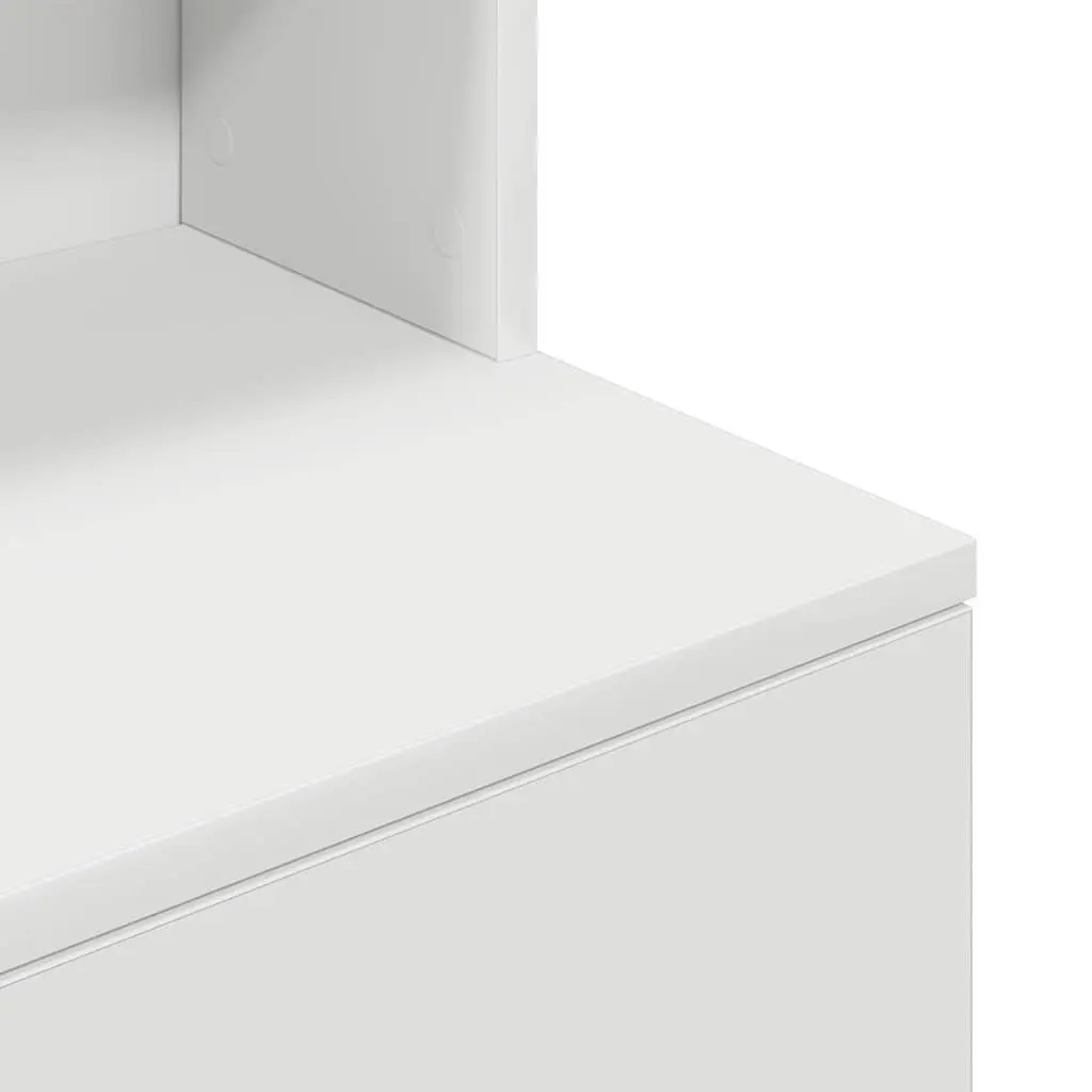 Bedside Cabinet Storage Table Engineered Wood Brown Left Right Door