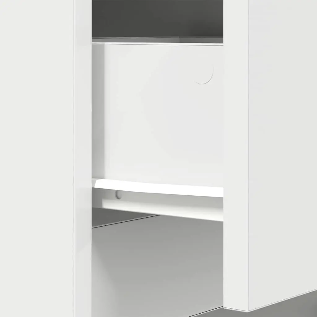 Bedside Cabinet Storage Table Engineered Wood Brown Left Right Door