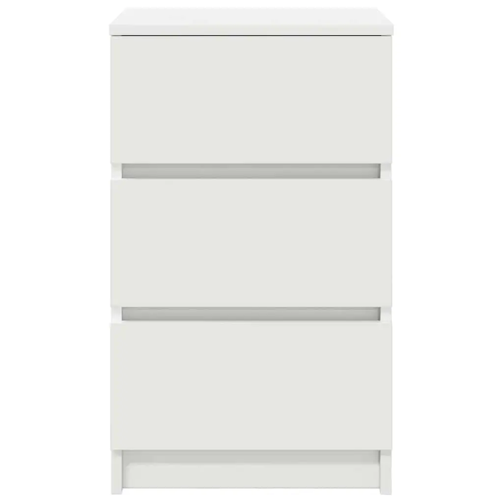 Bedside Cabinet 3 Drawers White Nightstand Bedroom Storage Organiser 39x35x65cm