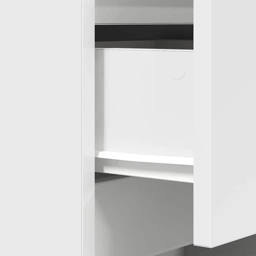 Bedside Cabinet 3 Drawers White Nightstand Bedroom Storage Organiser 39x35x65cm