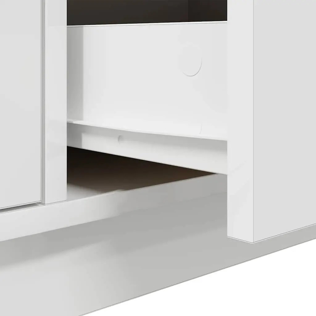 White TV Cabinet with LED Lighting