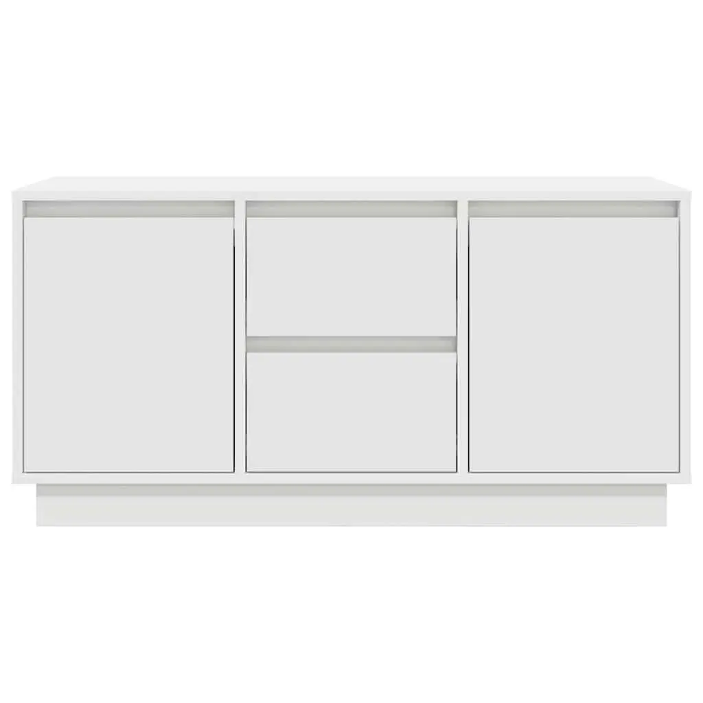 White TV Cabinet with LED Lighting