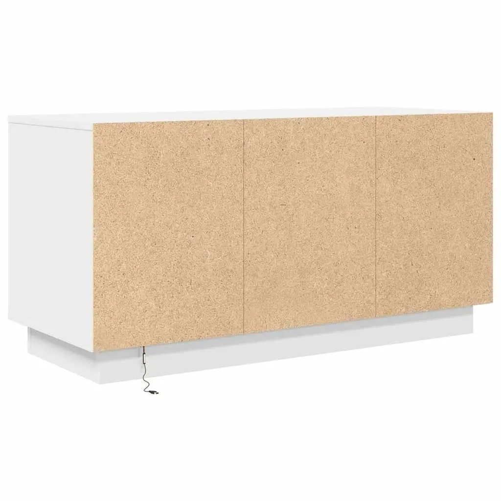 White TV Cabinet with LED Lighting