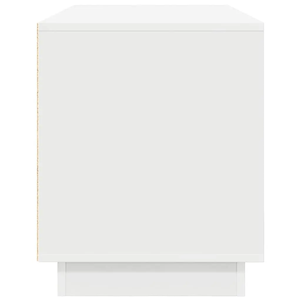 White TV Cabinet with LED Lighting