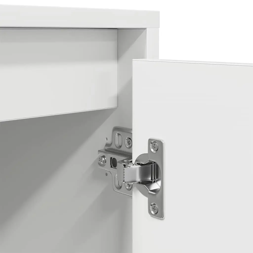 White TV Cabinet with LED Lighting