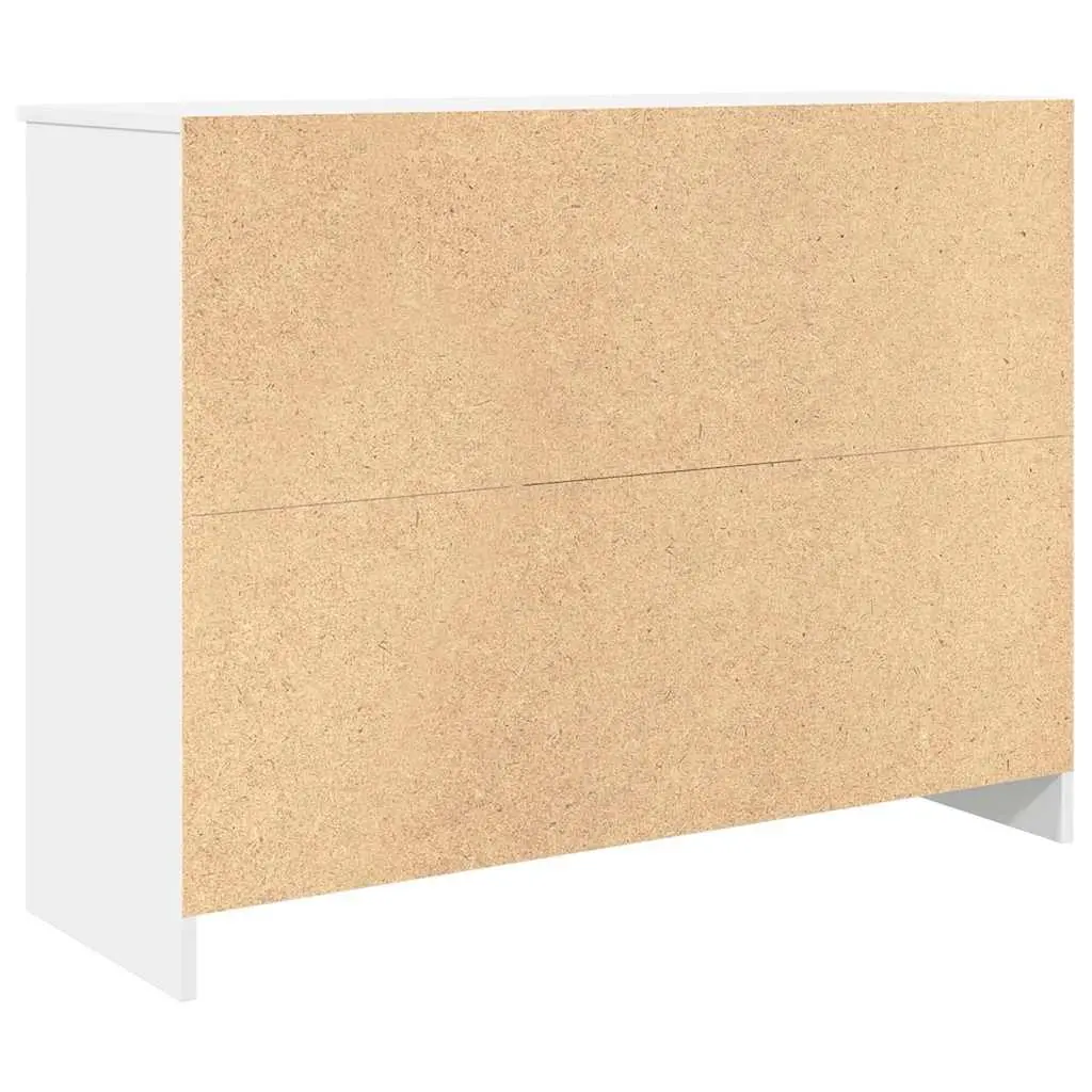 Sideboard Cabinet Storage Drawer 101cm White Engineered Wood Furniture