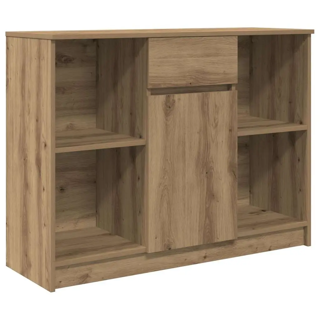 Sideboard Storage Cabinet with Drawer Brown Engineered Wood 101x35x76 cm