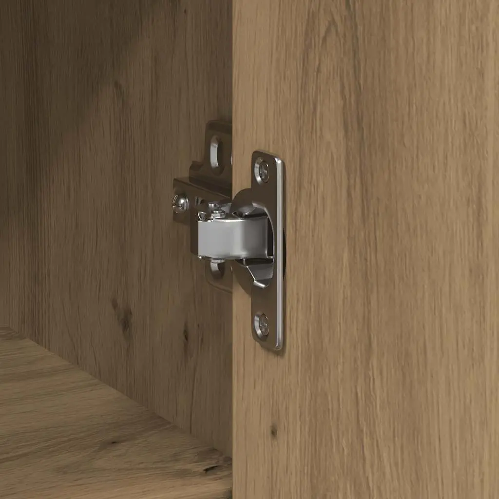 Sideboard Storage Cabinet with Drawer Brown Engineered Wood 101x35x76 cm