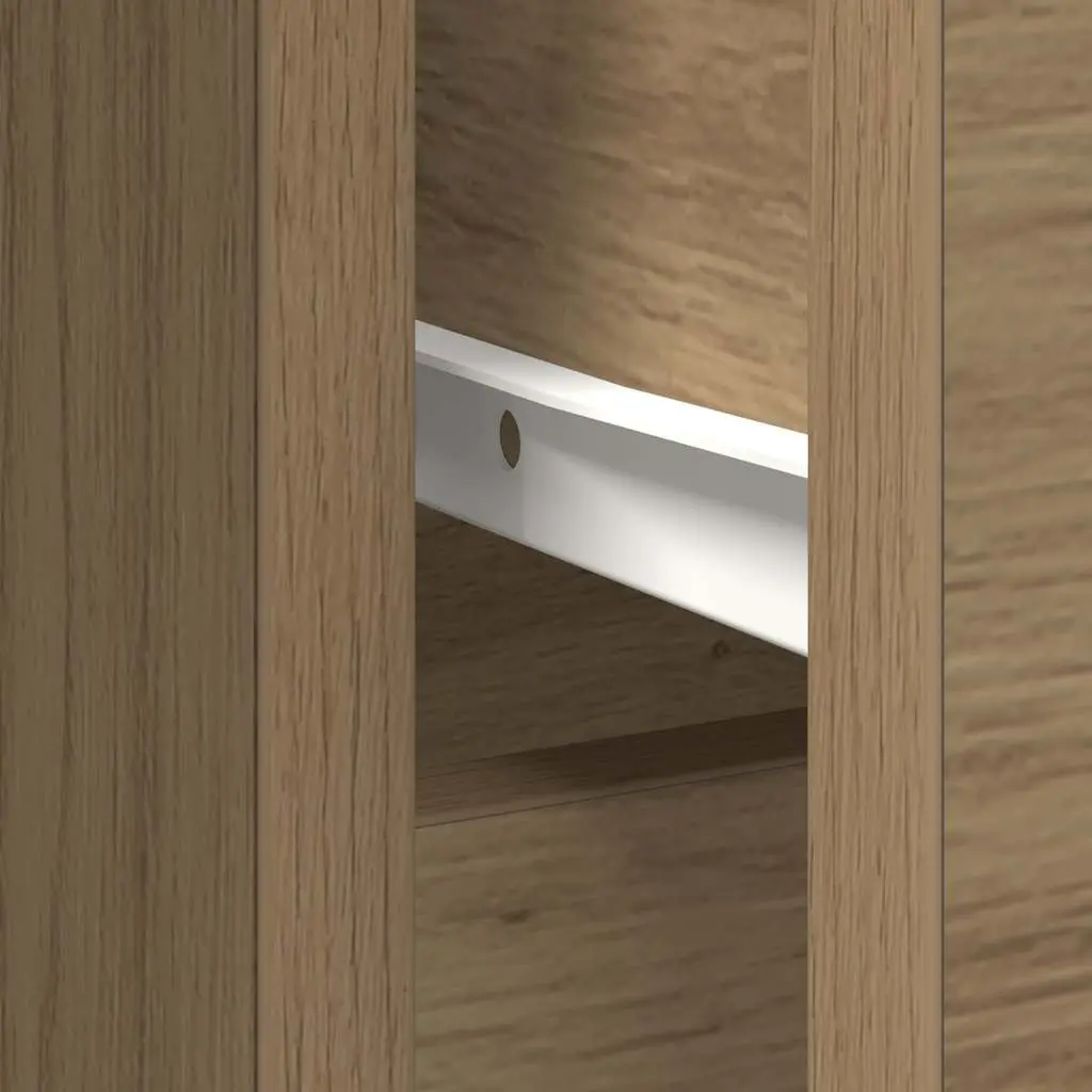 Sideboard Storage Cabinet with Drawer Brown Engineered Wood 101x35x76 cm