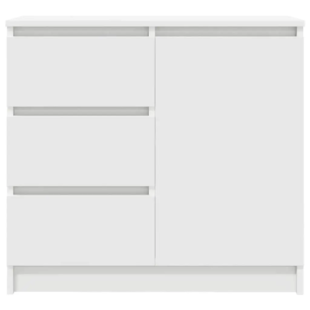 Sideboard Storage Cabinet White Engineered Wood Door Drawer Living Room Hallway 71 x 35 x 65 cm
