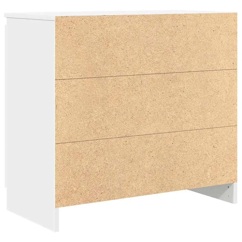 Sideboard Storage Cabinet White Engineered Wood Door Drawer Living Room Hallway 71 x 35 x 65 cm