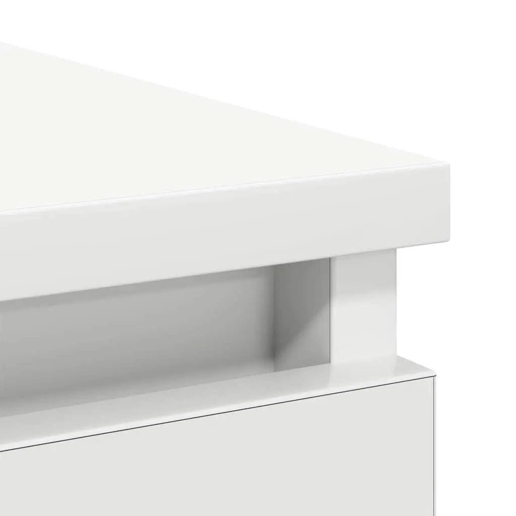 Sideboard Storage Cabinet White Engineered Wood Door Drawer Living Room Hallway 71 x 35 x 65 cm