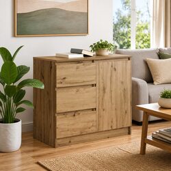 Practical Brown Sideboard Cabinet for Everyday Use