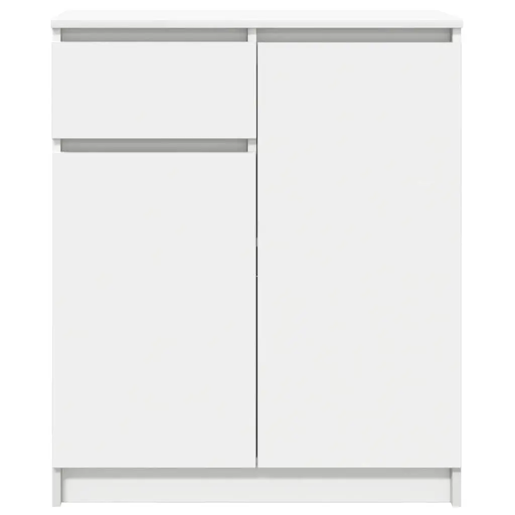 White Sideboard Storage with Drawers and Shelves