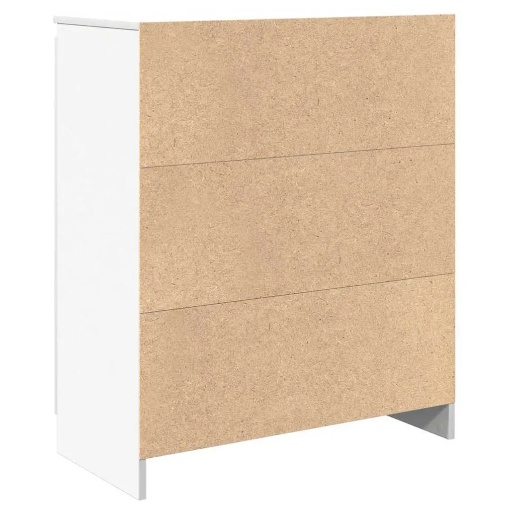 White Sideboard Storage with Drawers and Shelves