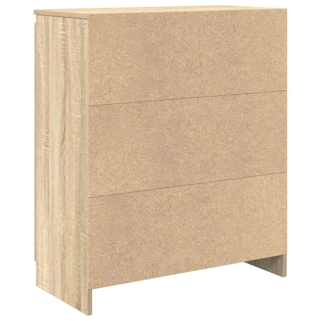Sideboard Storage Cabinet with Drawer Brown Engineered Wood Living Room Buffet