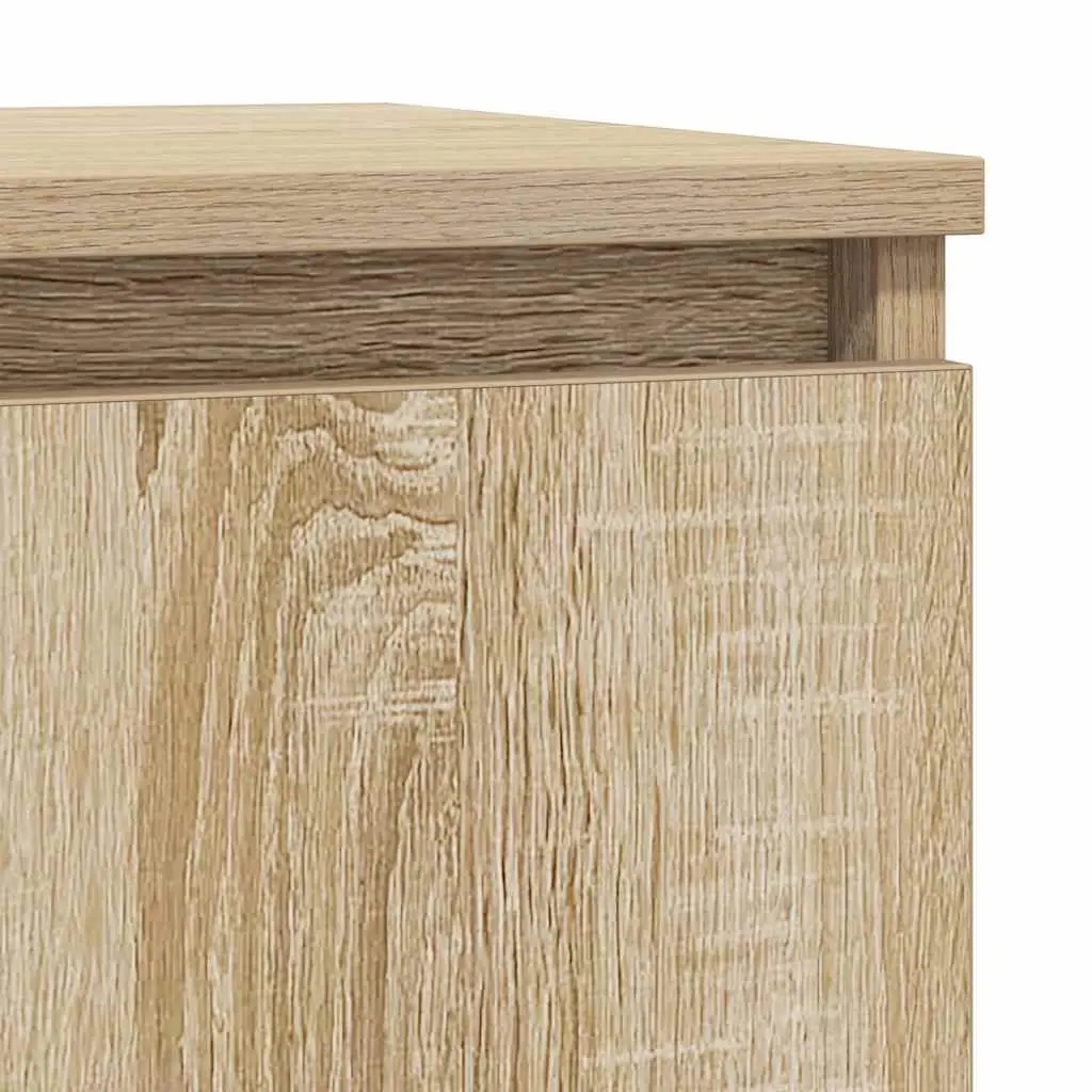 Sideboard Storage Cabinet with Drawer Brown Engineered Wood Living Room Buffet