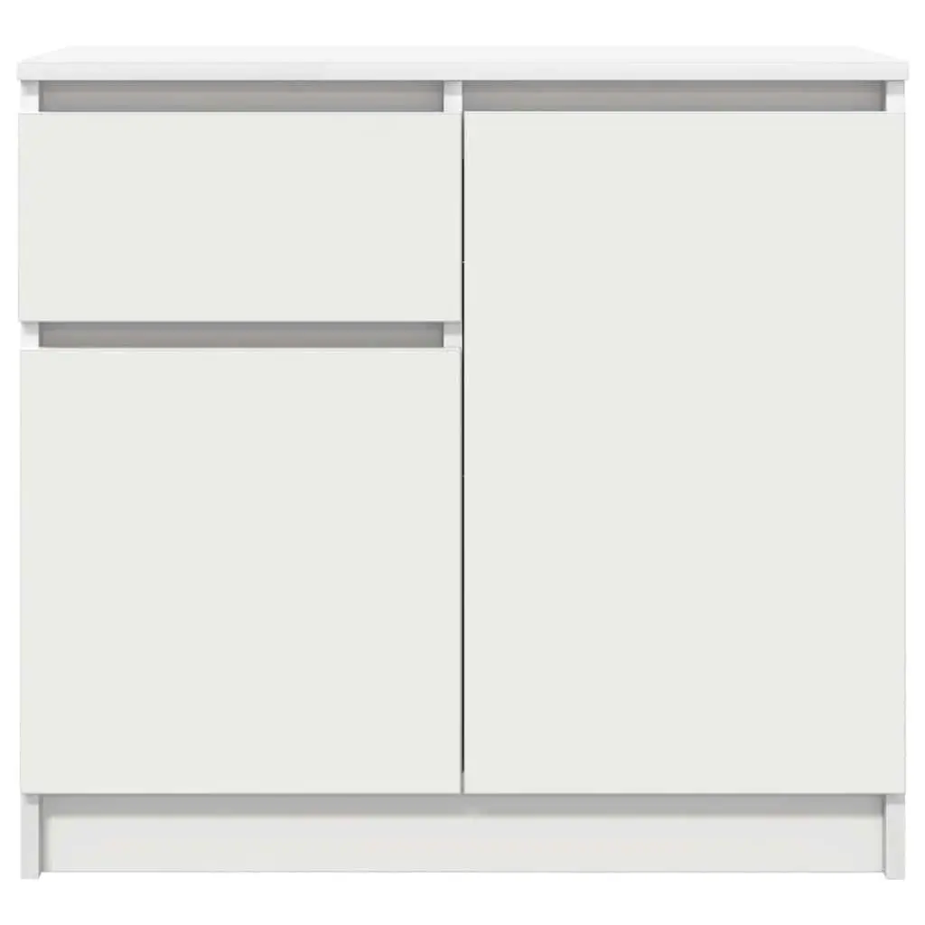 White Storage Cabinet with Drawer and Shelf