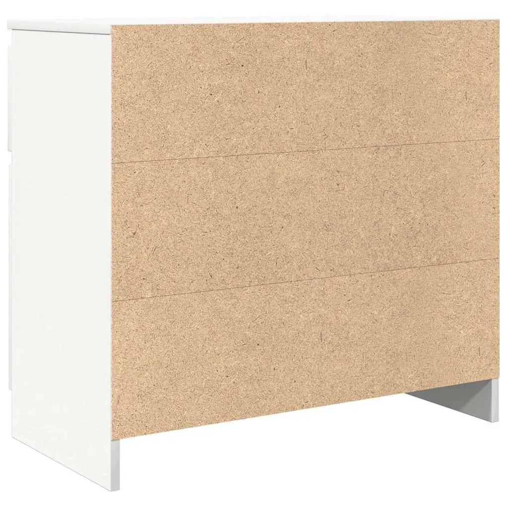 White Storage Cabinet with Drawer and Shelf