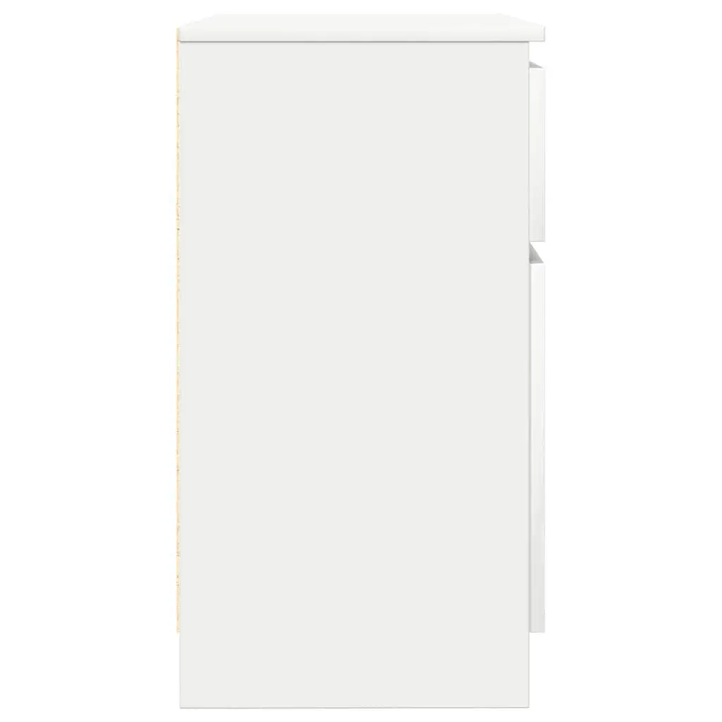 White Storage Cabinet with Drawer and Shelf