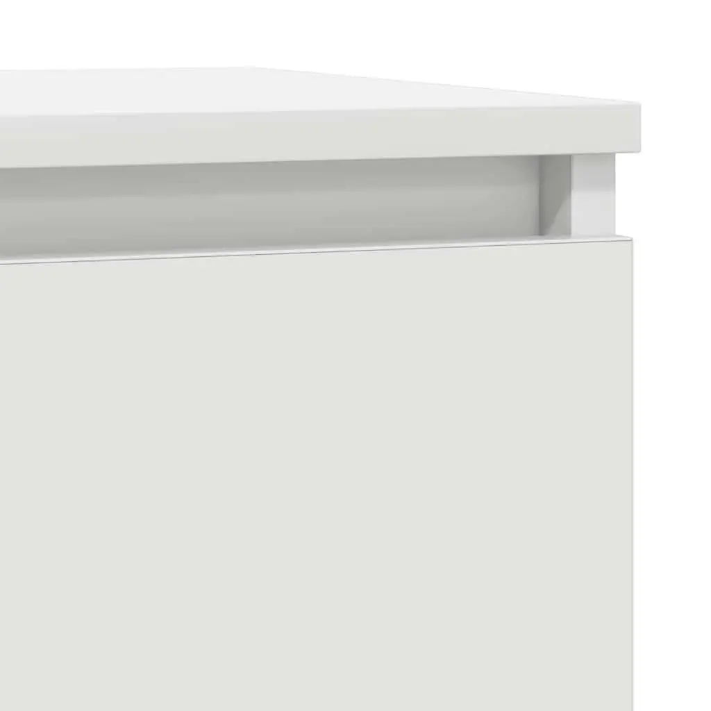 White Storage Cabinet with Drawer and Shelf