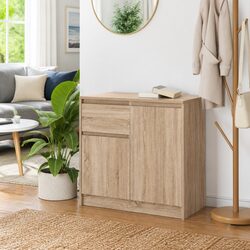 Reliable Brown Engineered Wood Sideboard with Storage