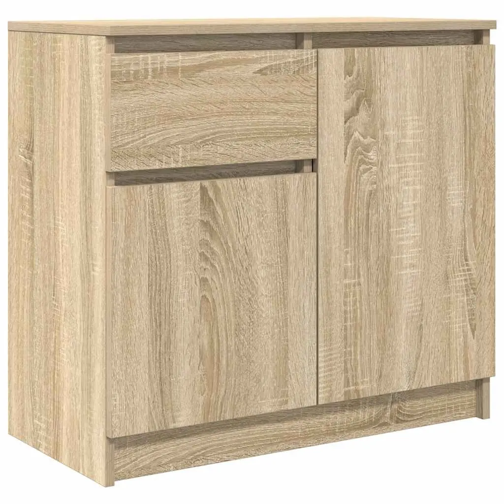 Sideboard Storage Cabinet Engineered Wood Brown 71x35x65cm