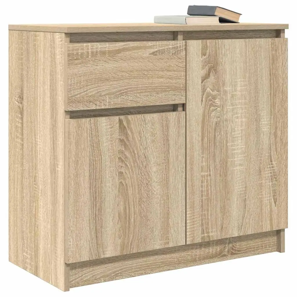 Sideboard Storage Cabinet Engineered Wood Brown 71x35x65cm