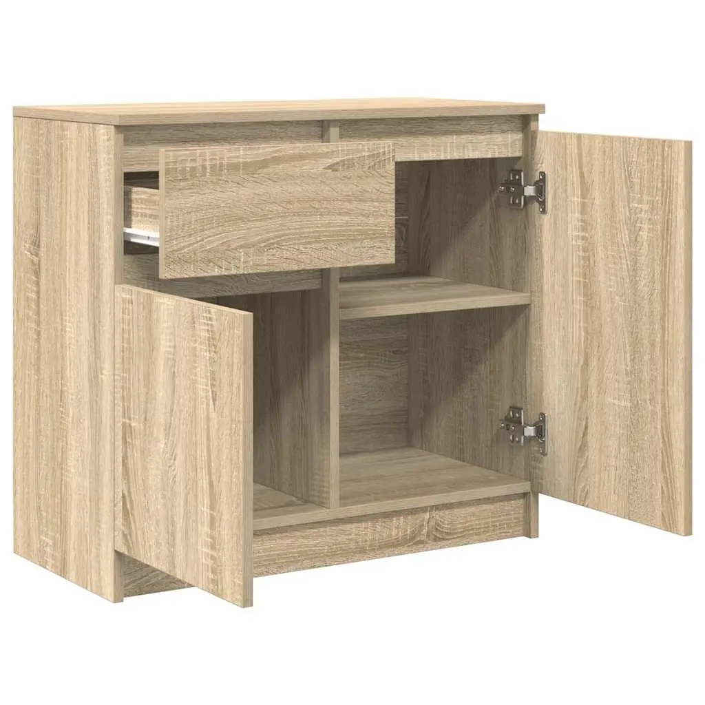 Sideboard Storage Cabinet Engineered Wood Brown 71x35x65cm