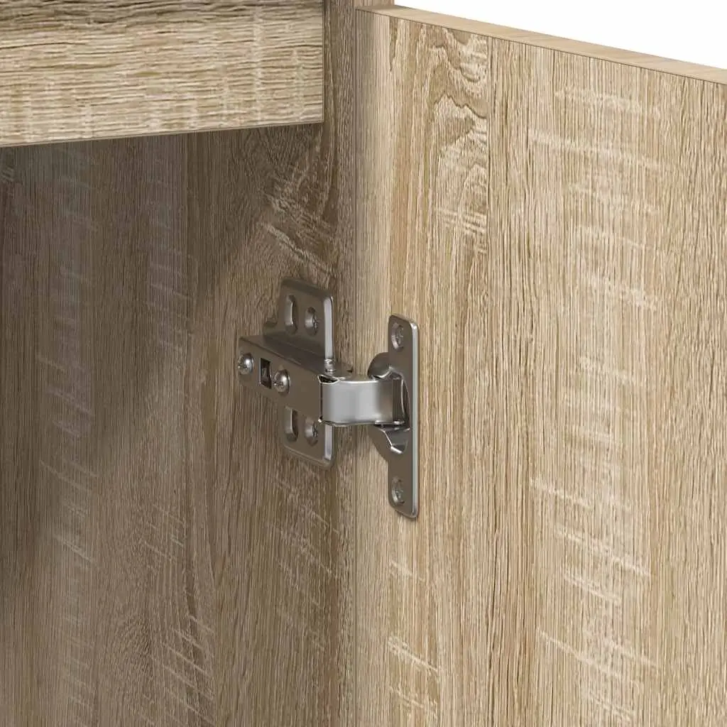 Sideboard Storage Cabinet Engineered Wood Brown 71x35x65cm