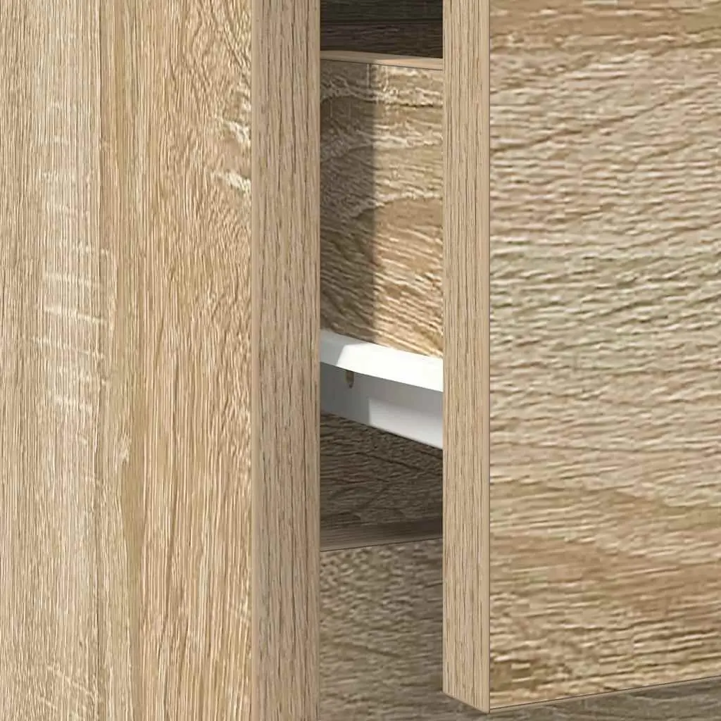 Sideboard Storage Cabinet Engineered Wood Brown 71x35x65cm