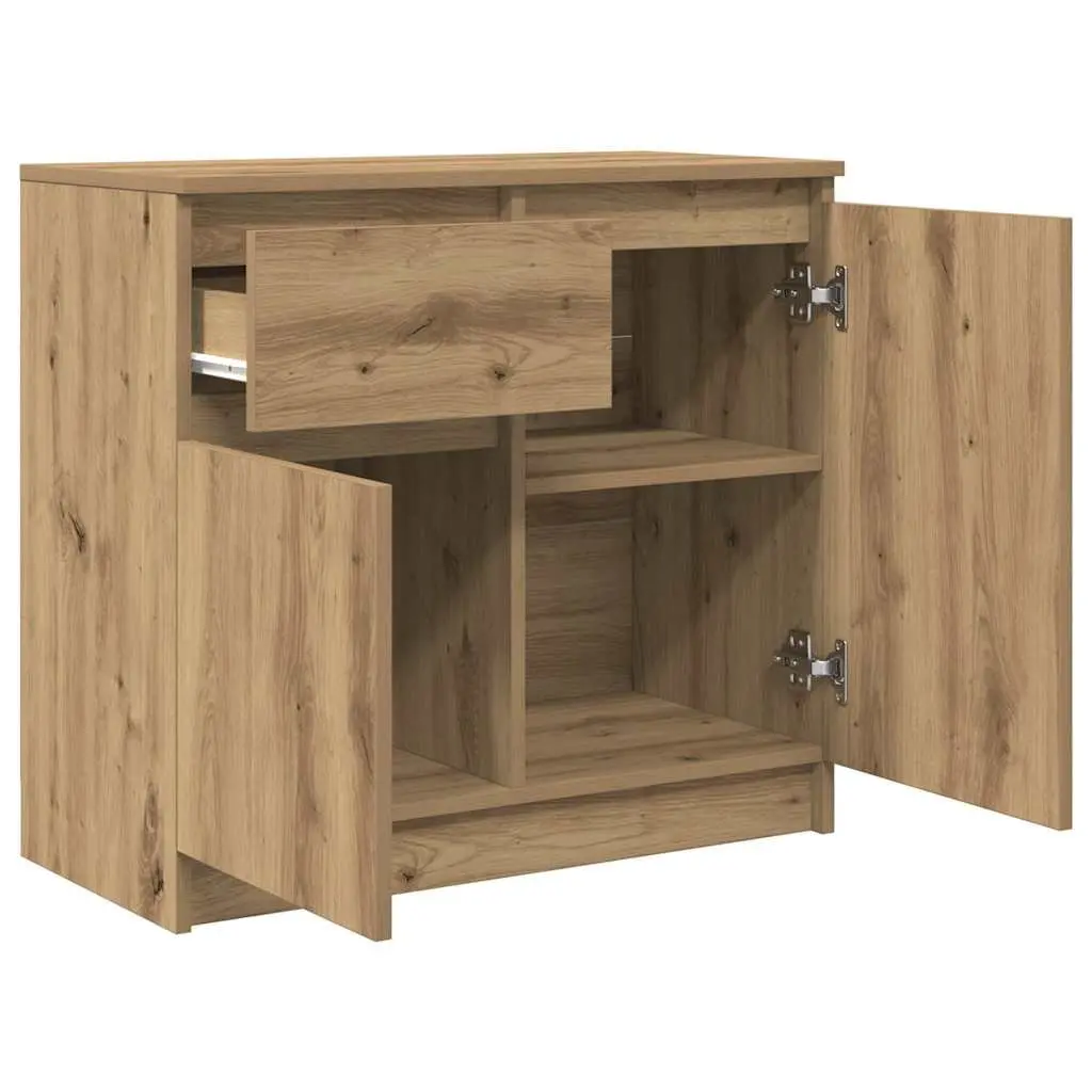 Sideboard Storage Cabinet with Drawer 71x35x65cm Brown Engineered Wood