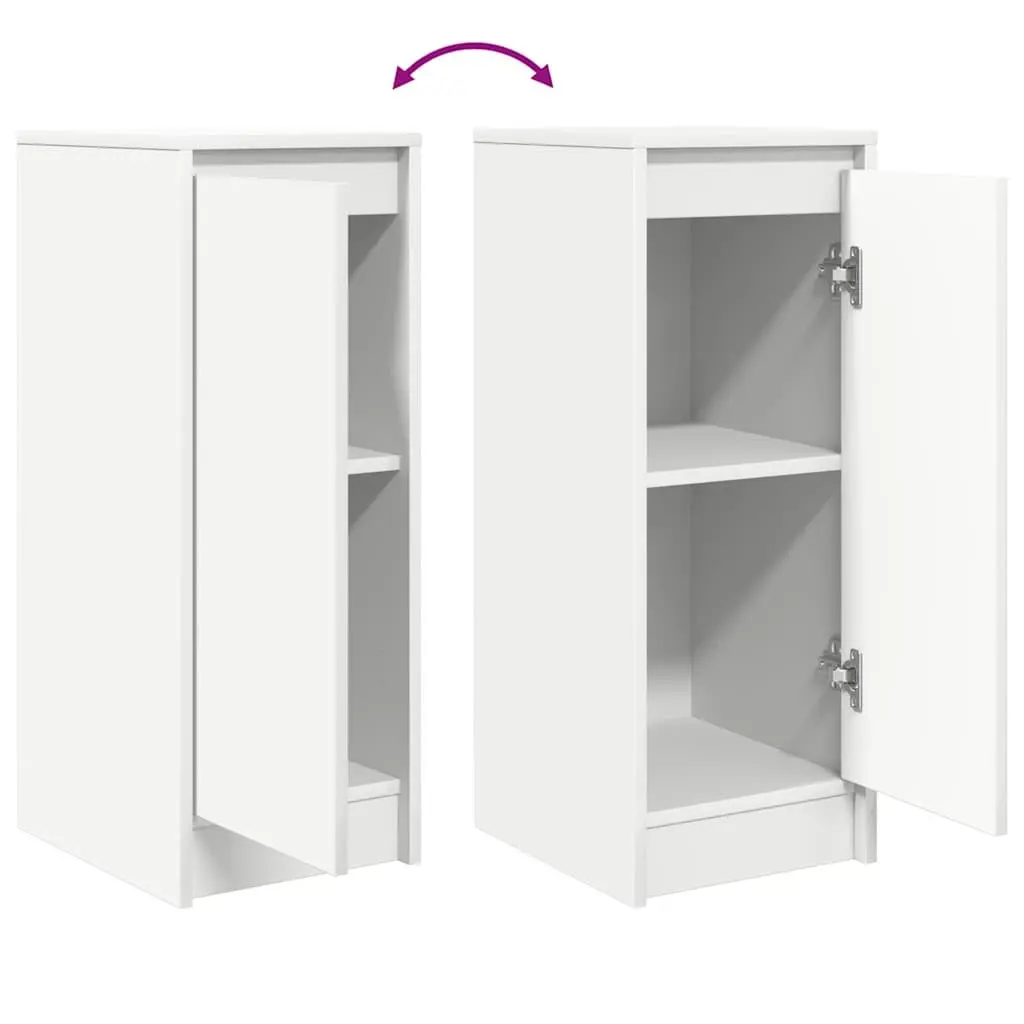 Sideboard White Storage Cabinet Engineered Wood Buffet with Door Cupboard