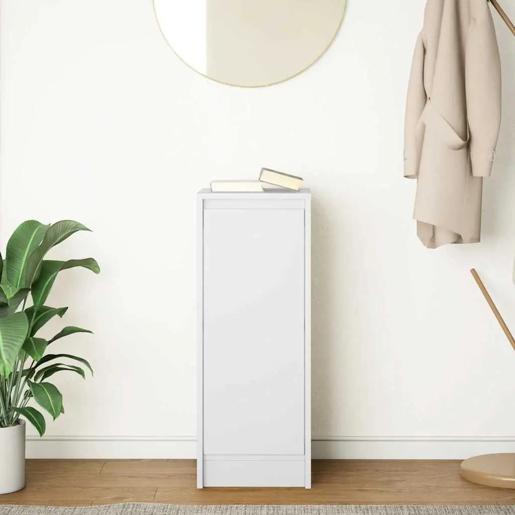 Sideboard White Storage Cabinet Engineered Wood Buffet with Door Cupboard