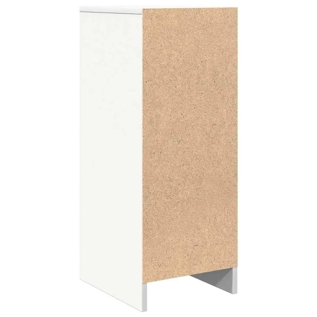 Sideboard White Storage Cabinet Engineered Wood Buffet with Door Cupboard