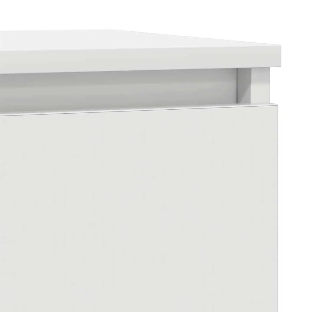 Sideboard White Storage Cabinet Engineered Wood Buffet with Door Cupboard