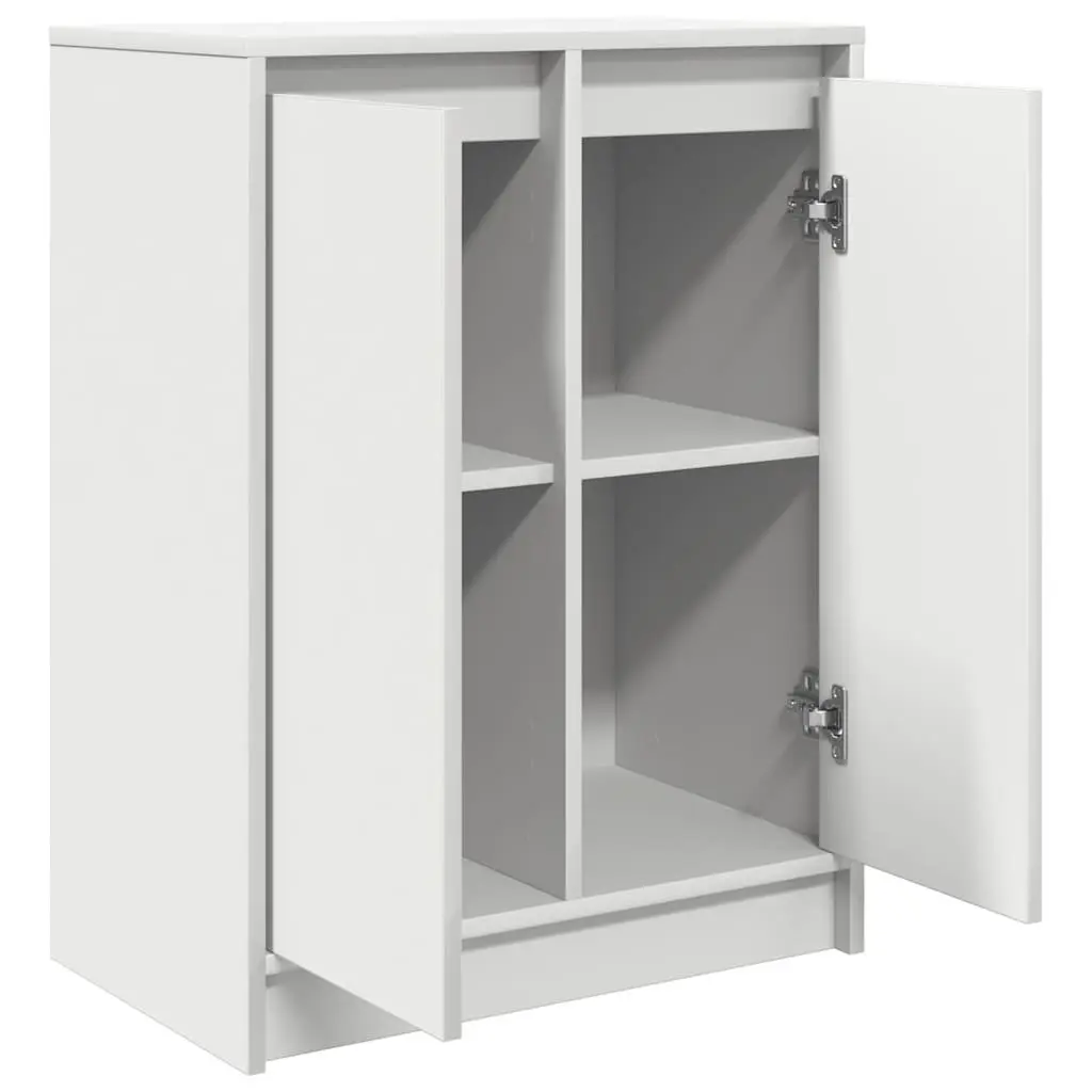 Sideboard Storage Cabinet White Engineered Wood Buffet Cupboard Bedroom Entryway