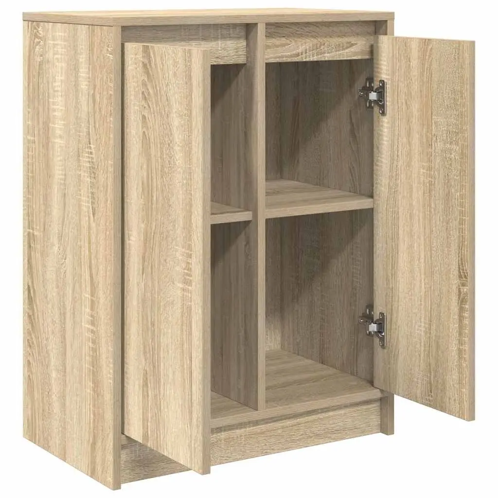Sideboard Storage Cabinet Engineered Wood Brown Furniture Organiser Buffet