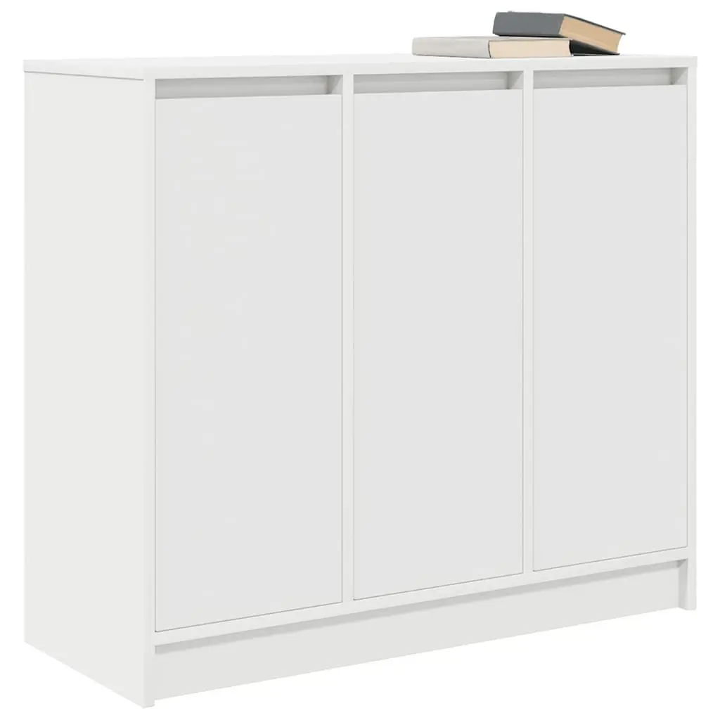 Sideboard Cabinet Storage 85x34x76cm White Engineered Wood