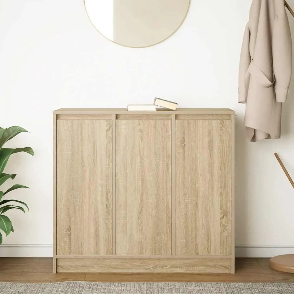 Sideboard Sonoma Oak 85x34x76 cm Storage Cabinet Engineered Wood Buffet