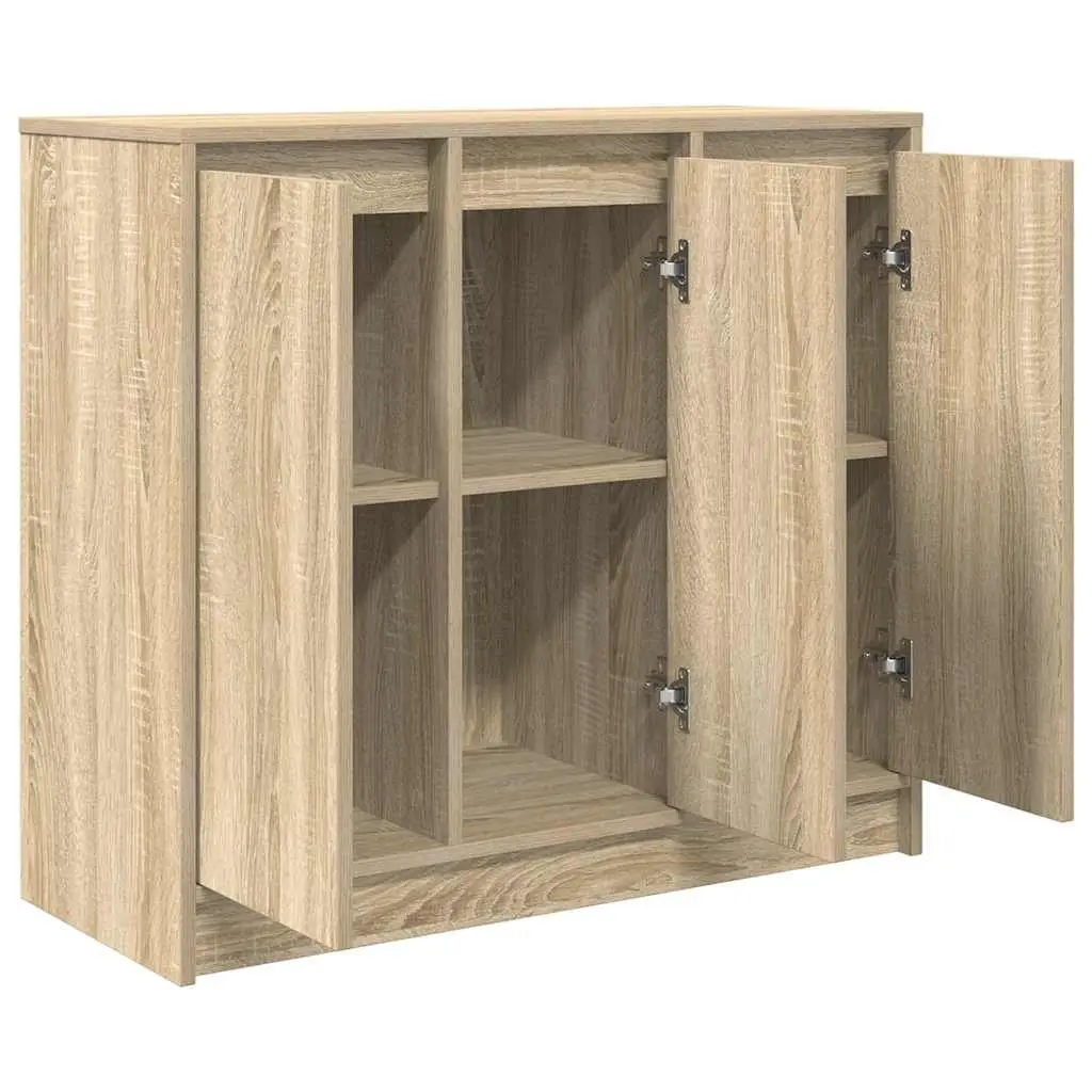 Sideboard Sonoma Oak 85x34x76 cm Storage Cabinet Engineered Wood Buffet