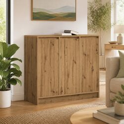 Sideboard Buffet Cabinet Storage Artisan Oak Brown Engineered Wood 85x34x76cm