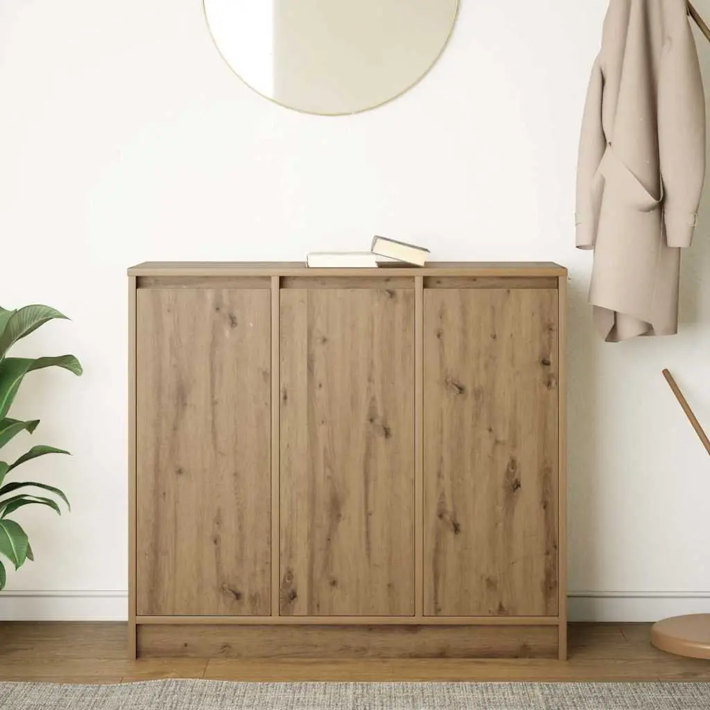 Sideboard Buffet Cabinet Storage Artisan Oak Brown Engineered Wood 85x34x76cm