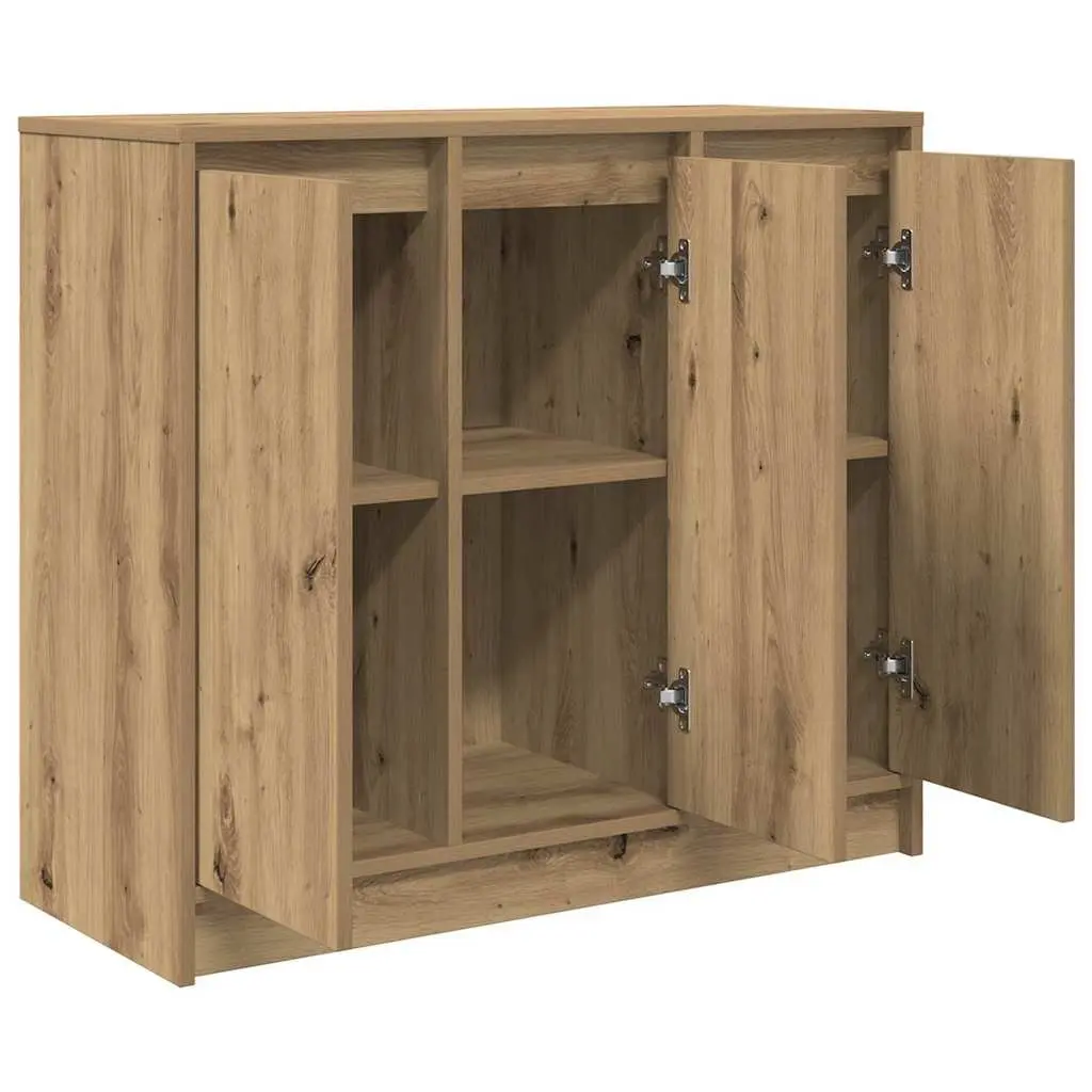 Sideboard Buffet Cabinet Storage Artisan Oak Brown Engineered Wood 85x34x76cm