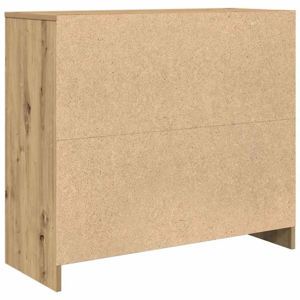 Sideboard Buffet Cabinet Storage Artisan Oak Brown Engineered Wood 85x34x76cm