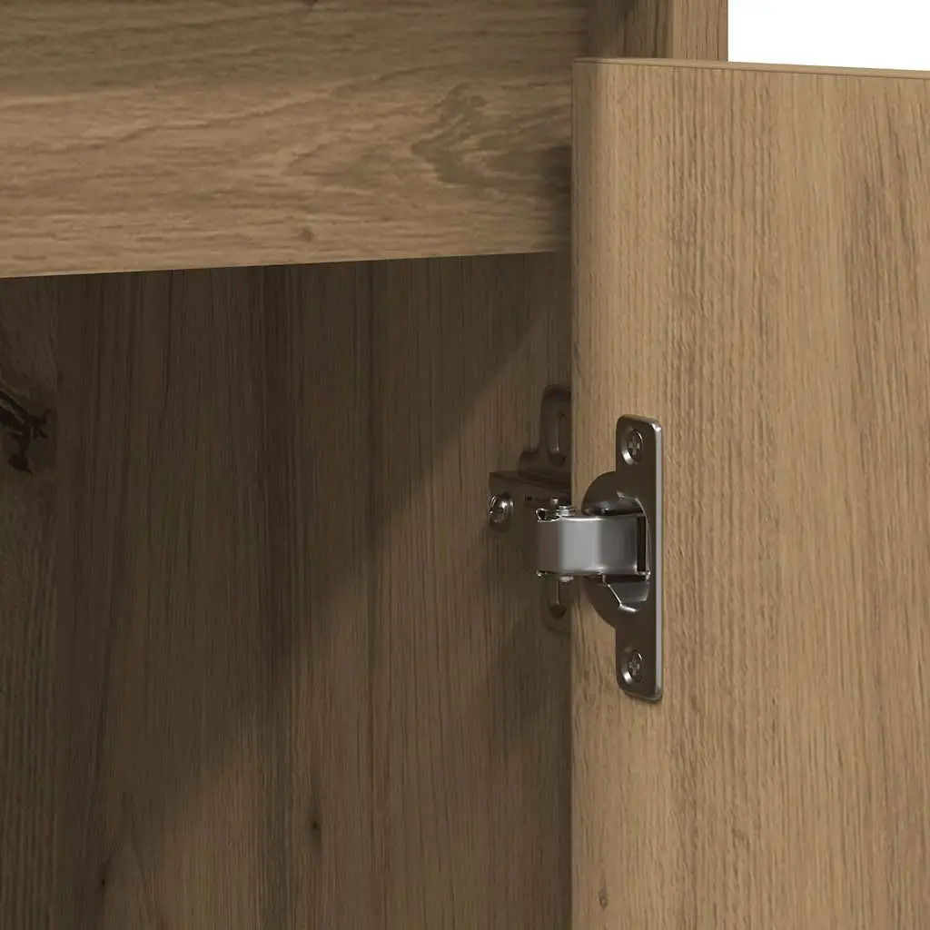 Sideboard Buffet Cabinet Storage Artisan Oak Brown Engineered Wood 85x34x76cm