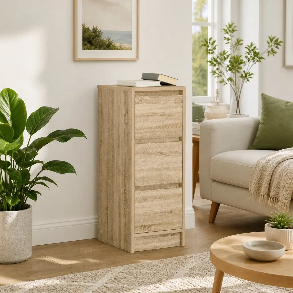 Sideboard Sonoma Oak 29.5x34x76 cm Storage Cabinet Buffet Engineered Wood Brown